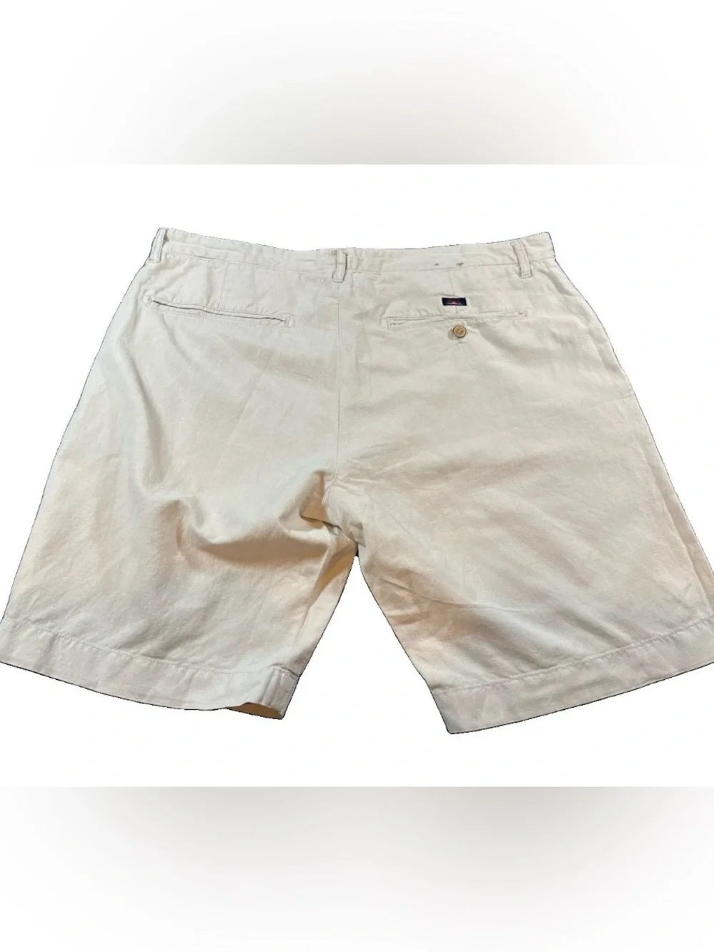 Faherty Brand Men’s Linen Shorts Size 36 Beige Tan Flat Front Coastal Casual